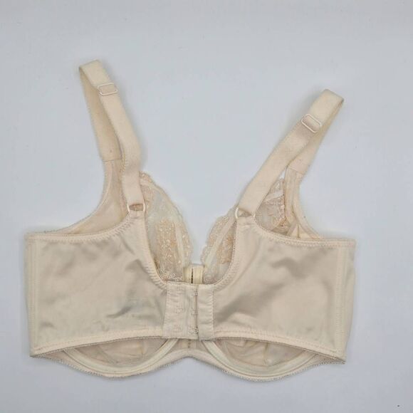 Empreinte Lilly Rose Bra Size 32F Beige Lace Full Cup Underwire - Picture 3 of 5